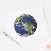 Sticker Rond Le portrait de la Terre (Enveloppe)