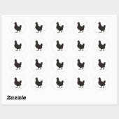 Sticker Rond le poulet est le nouveau noir (Feuille)