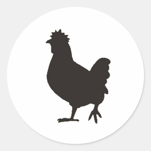 Sticker Rond le poulet est le nouveau noir (Devant)