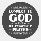 Sticker Rond Le pouvoir de la prière (Devant)