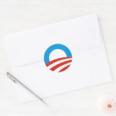 Sticker Rond le président barack obama, logo usa élections 2012 (Enveloppe)