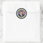Sticker Rond Le président Donald Trump 2020 garde l'Amérique gr (Sac)