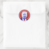 Sticker Rond Le président Donald Trump en rouge (Sac)