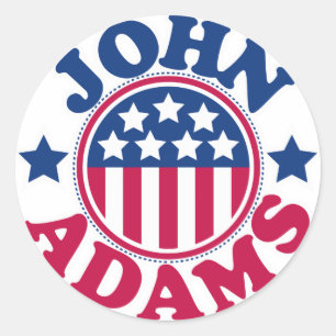 Sticker Rond Le Président John Adams des USA