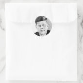 Sticker Rond Le président John F Kennedy Portrait (Sac)