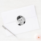Sticker Rond Le président John F Kennedy Portrait (Enveloppe)