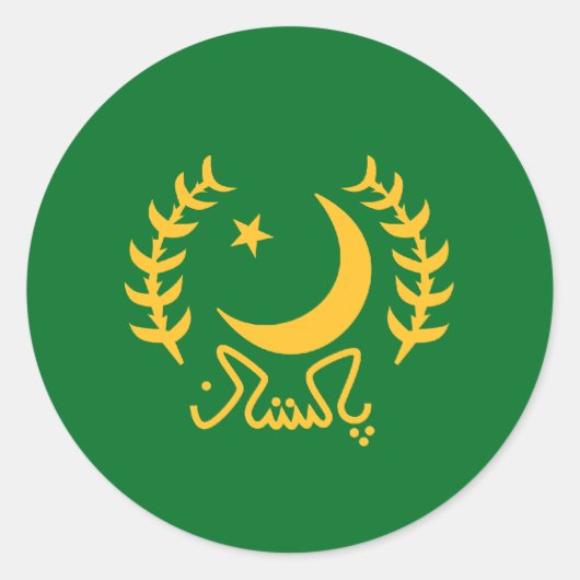 Sticker Rond le Président Pakistan, Pakistan (Devant)