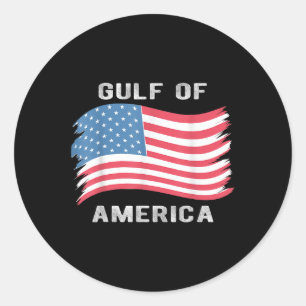 Sticker Rond Le Président Trump 2025 Du Golfe Des États-Unis _4