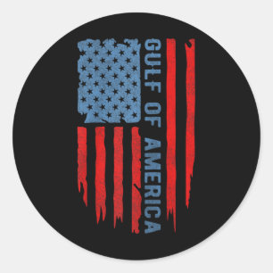 Sticker Rond Le Président Trump Du Golfe Des États-Unis 2025 Ra