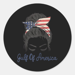 Sticker Rond Le Président Trump Du Golfe Des États-Unis 2025 Ra