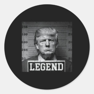 Sticker Rond Le président Trump frappe de plein fouet