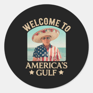 Sticker Rond Le président Trump souhaite la bienvenue dans le G
