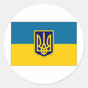 Sticker Rond Le président ukrainien en mer