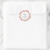 Sticker Rond Le printemps fleurit la communion florale (Sac)