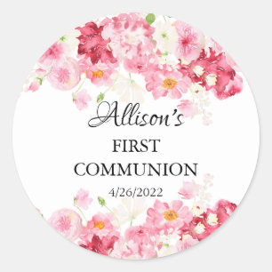 Sticker Rond Le printemps fleurit la communion florale