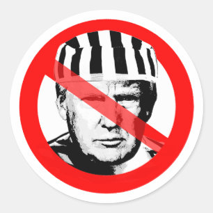 Sticker Rond Le Prisonnier Anti Donald Trump A Été Franchi Du V