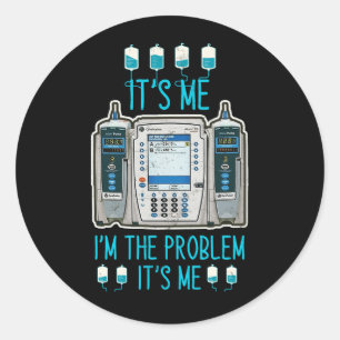 Sticker Rond Le Problème Pompe Infusion Er Icu Med Surg Rn Infi