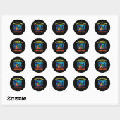 Sticker Rond Le programme de lecture estivale de la bibliothèqu (Feuille)