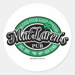 Sticker Rond Le pub de MacLaren