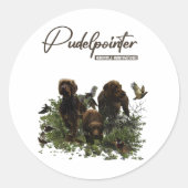 Sticker Rond Le Pudelpointer (Devant)