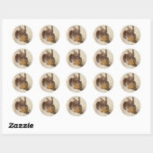 Sticker Rond LE RABBIT ( Jeune Lièvre ) (Feuille)
