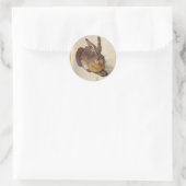 Sticker Rond LE RABBIT ( Jeune Lièvre ) (Sac)