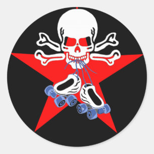 Sticker Rond Le raie ou meurent avec l'étoile de brouilleur