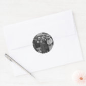 Sticker Rond Le rassemblement d'Halloween (Enveloppe)