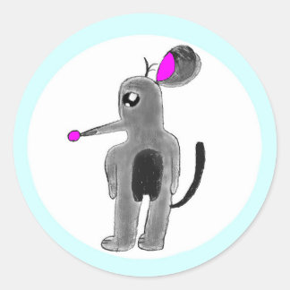 Sticker Rond Le RAT dans le CASQUETTE