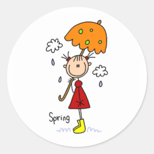Sticker Rond Le ressort verse l'autocollant