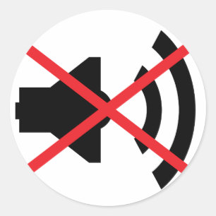 Sticker Rond le 🔊 retentissent le 🔇