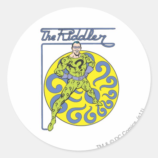 Sticker Rond Le Riddler & Logo Purple (Devant)