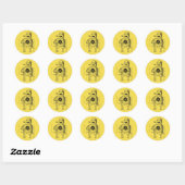 Sticker Rond Le robot Donut (Feuille)
