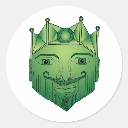 Sticker Rond Le roi (Devant)