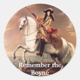 Sticker Rond Le Roi Billy, se rappellent le Boyne