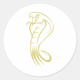 Sticker Rond Le roi dangereux Cobra