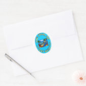 Sticker Rond Le Roi de Key West (Enveloppe)