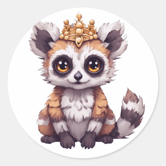Sticker Rond Le roi des animaux (Devant)