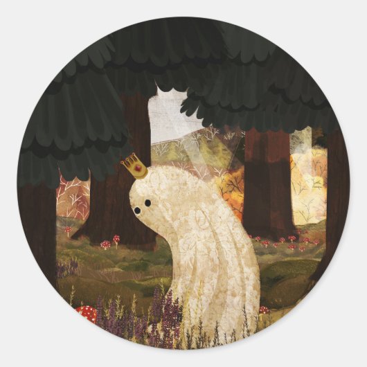 Sticker Rond Le roi des champignons (Devant)