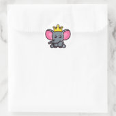Sticker Rond Le roi éléphant (Sac)