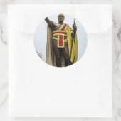 Sticker Rond Le roi Kamehameha (Sac)