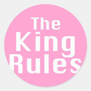 Sticker Rond Le Roi Rules Gifts