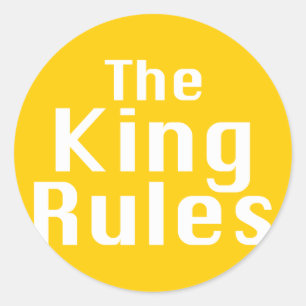 Sticker Rond Le Roi Rules Gifts