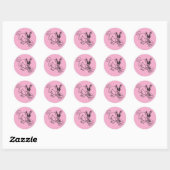 Sticker Rond le rose (Feuille)