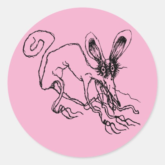 Sticker Rond le rose (Devant)