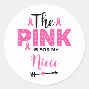 Sticker Rond Le rose est pour la sensibilisation au cancer du s
