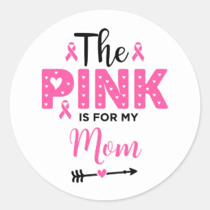 Sticker Rond Le rose est pour la sensibilisation au cancer du s