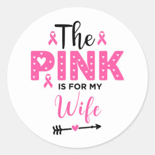 Sticker Rond Le rose est pour la sensibilisation au cancer du s