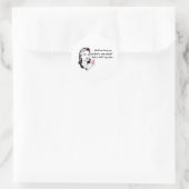 Sticker Rond Le rose n'est pas ma couleur ! (Sac)