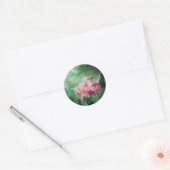 Sticker Rond LE rose vert SWING (Enveloppe)